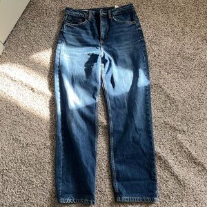Zara Dark Blue Straight Leg Women's Jeans